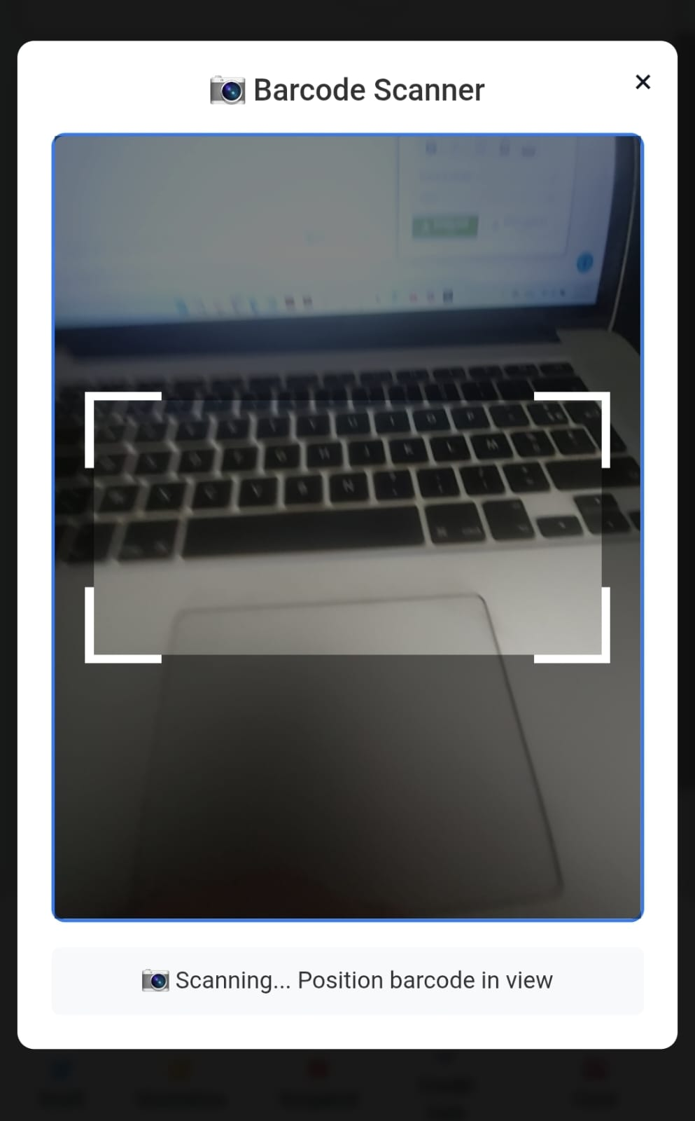 Barcode Scanning Interface