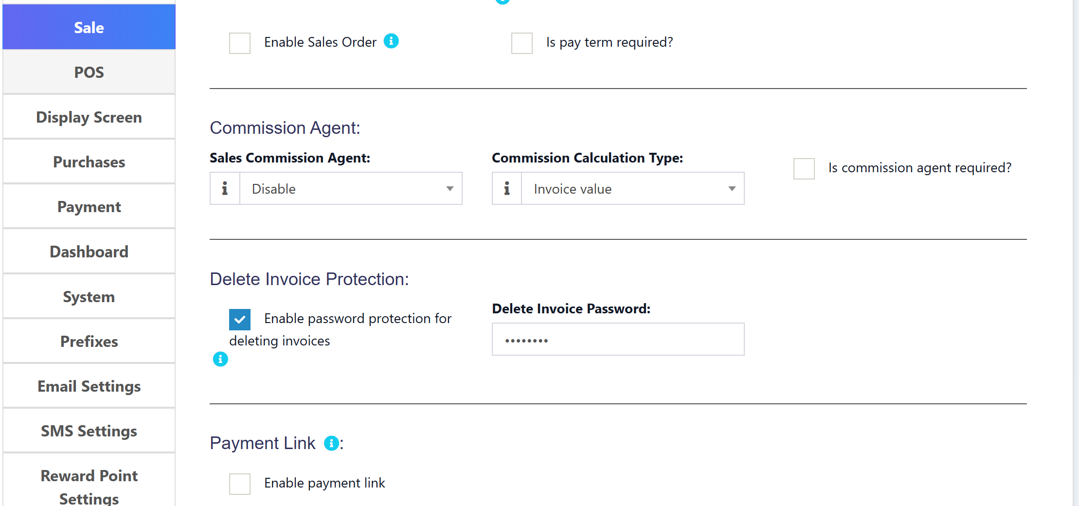 Delete Invoice Password Protection