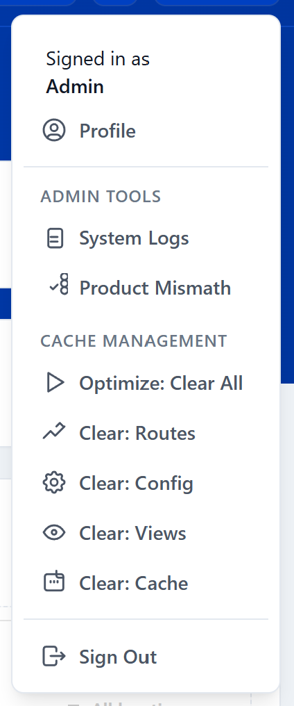 Laravel Commands Dropdown