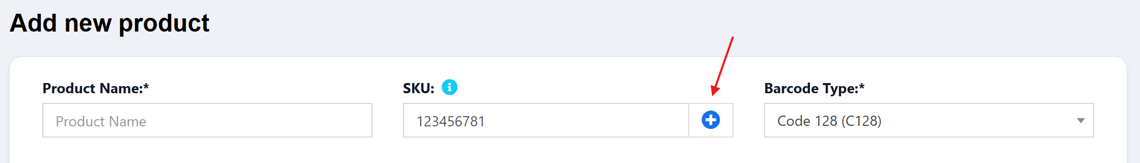 Multi barcode product add button