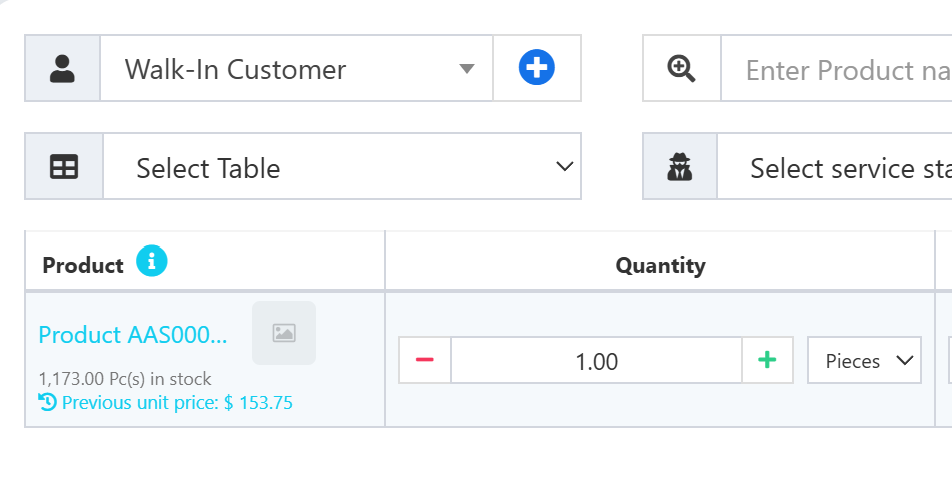 Previous sell price pos