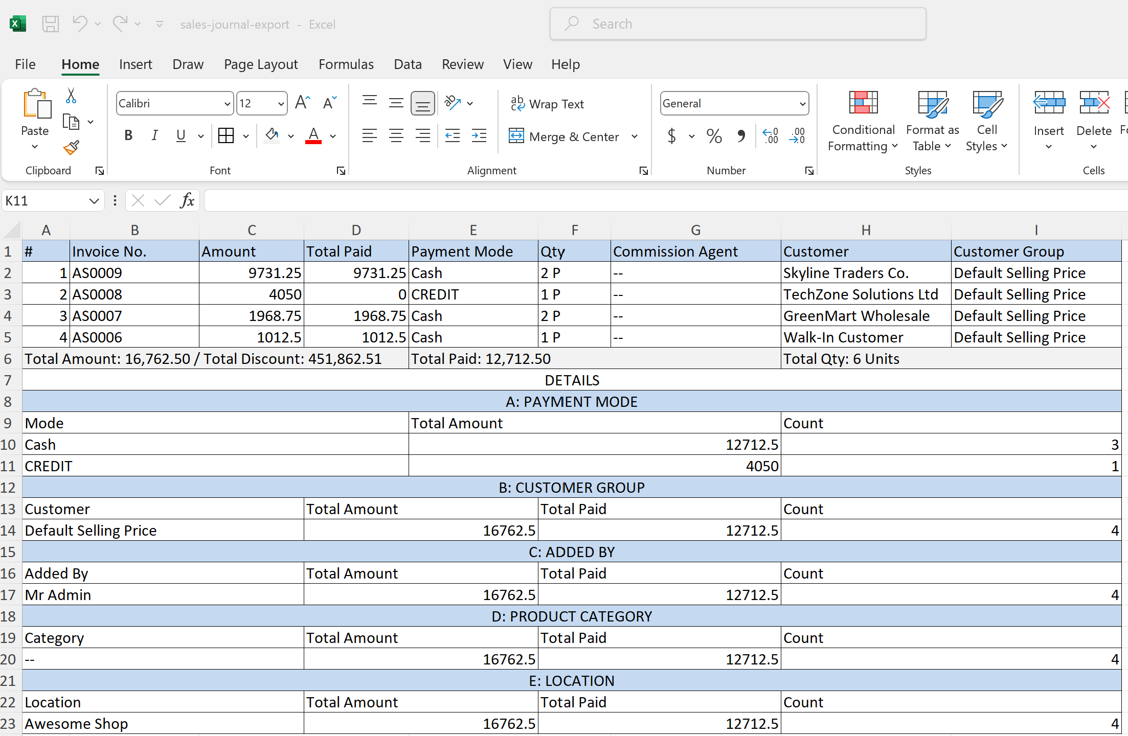 Adding Print Sales Journal and Export to Excel in Sells List &quot;Excel&quot;