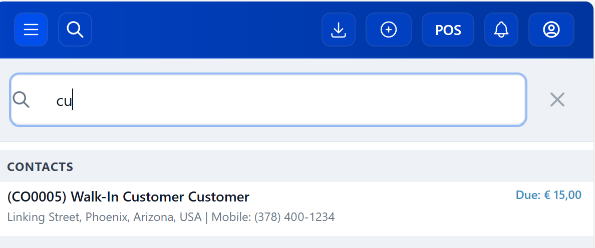 Universal Search Mobile