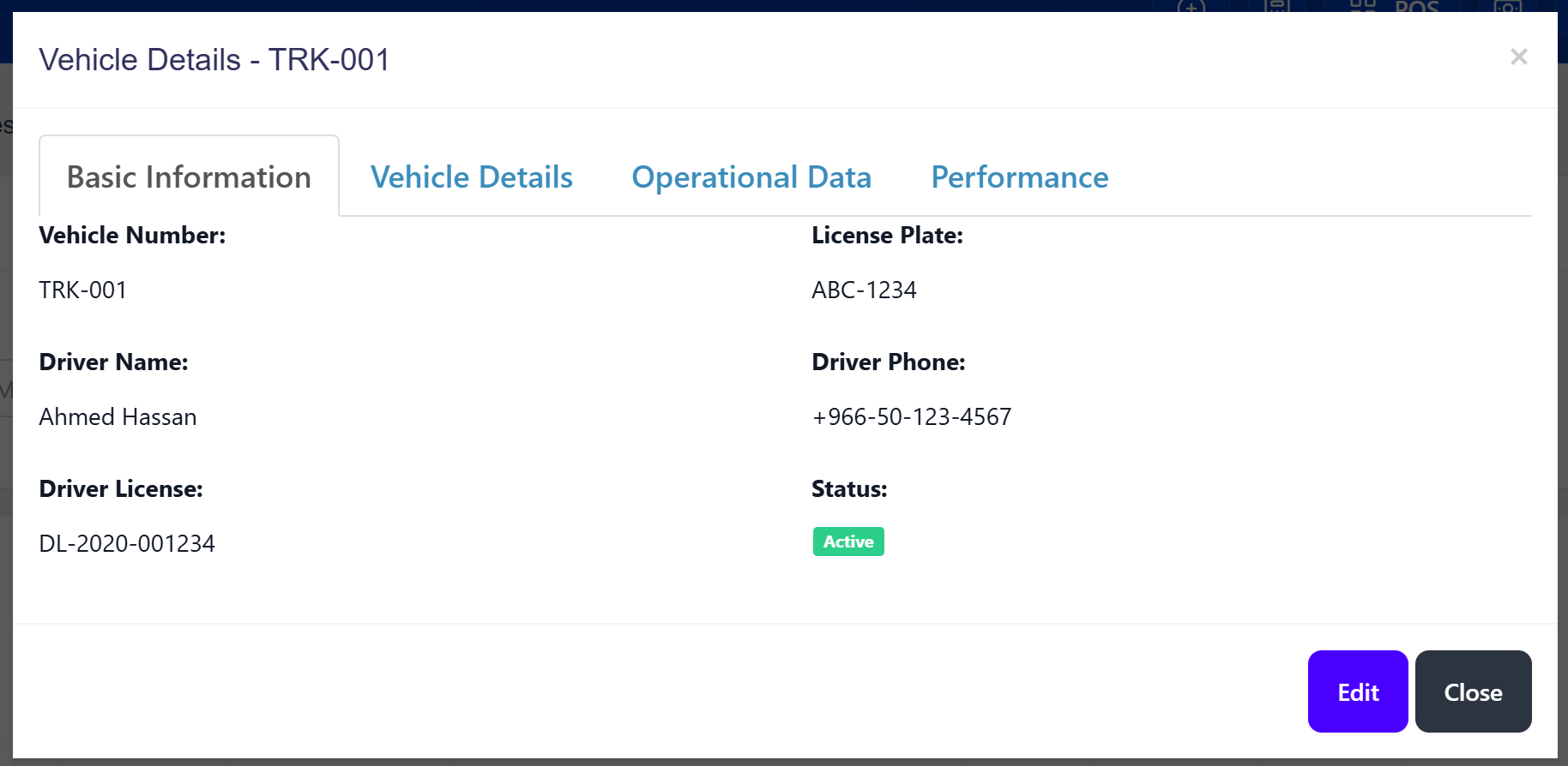 Vehicle View Modal